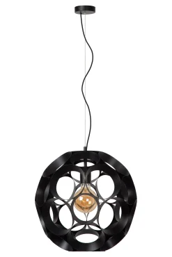 HANNELORE - Hanglamp - Ø 40 cm - 1xE27 - Zwart*Lucide Online