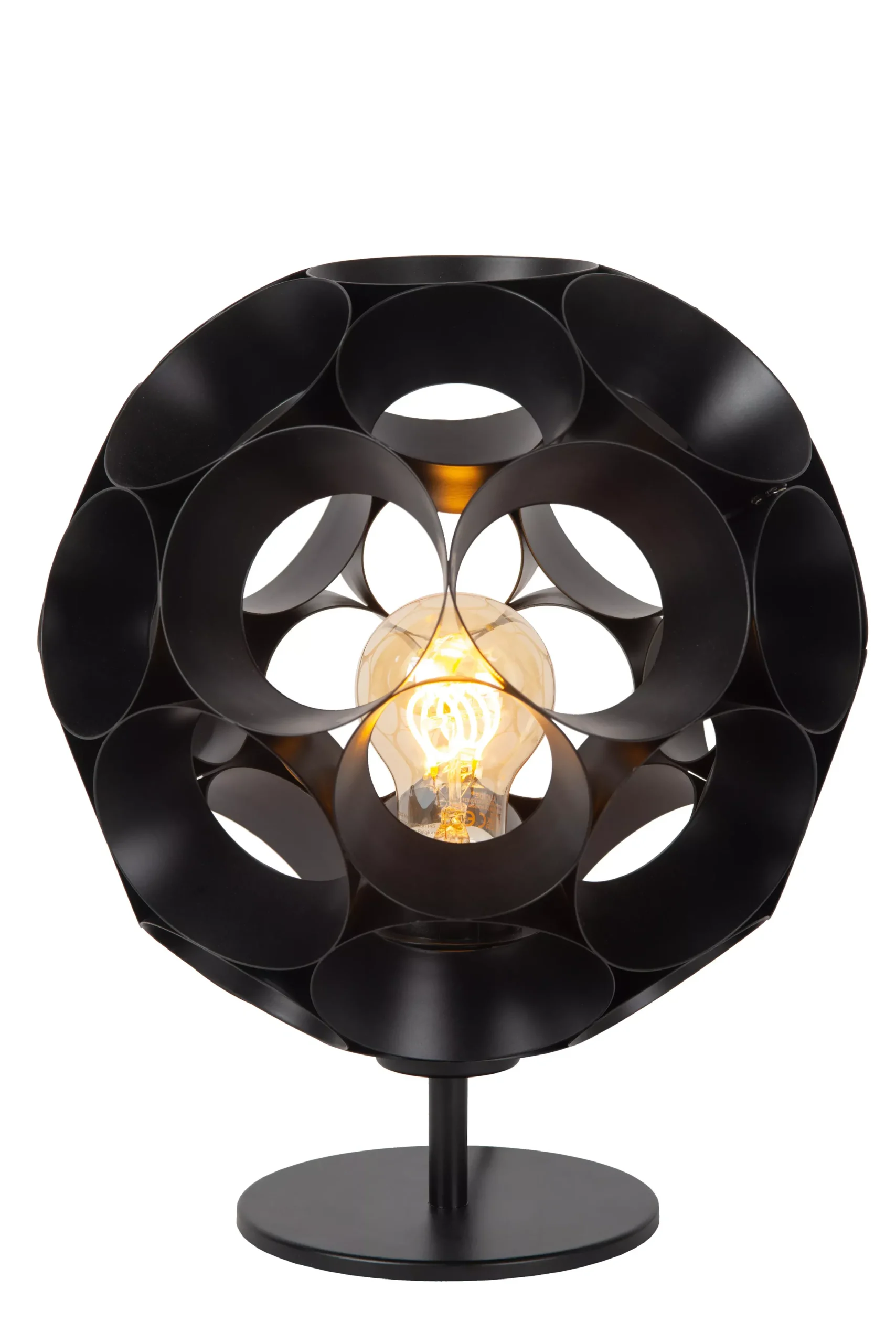 HANNELORE - Tafellamp - Ø 25 cm - 1xE27 - Zwart*Lucide Outlet