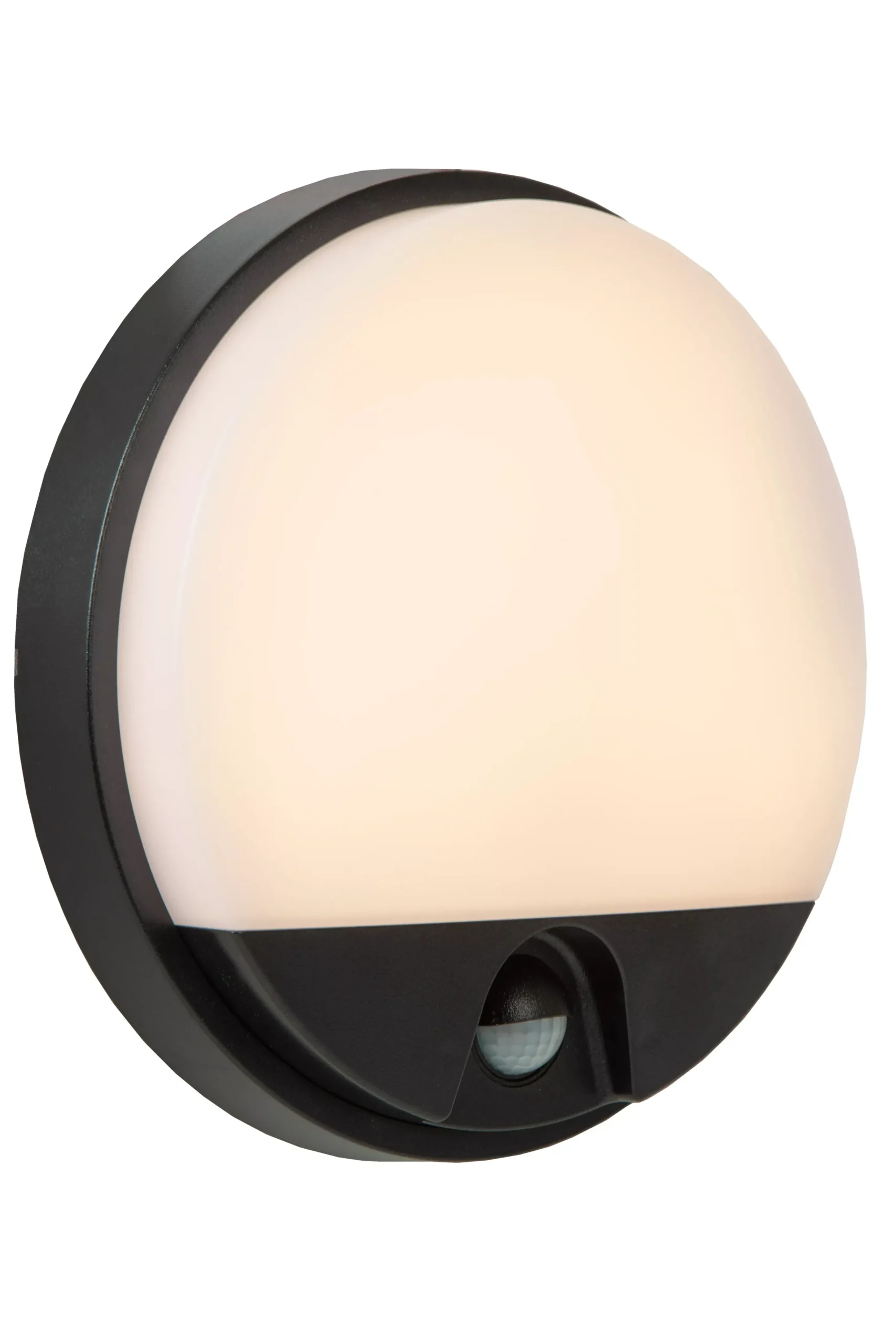 HUPS IR - Wandlamp Binnen/Buiten - Ø 21 cm - LED - 1x10W 3000K - IP54 - Beweging & dag/nacht sensor - Zwart*Lucide Fashion