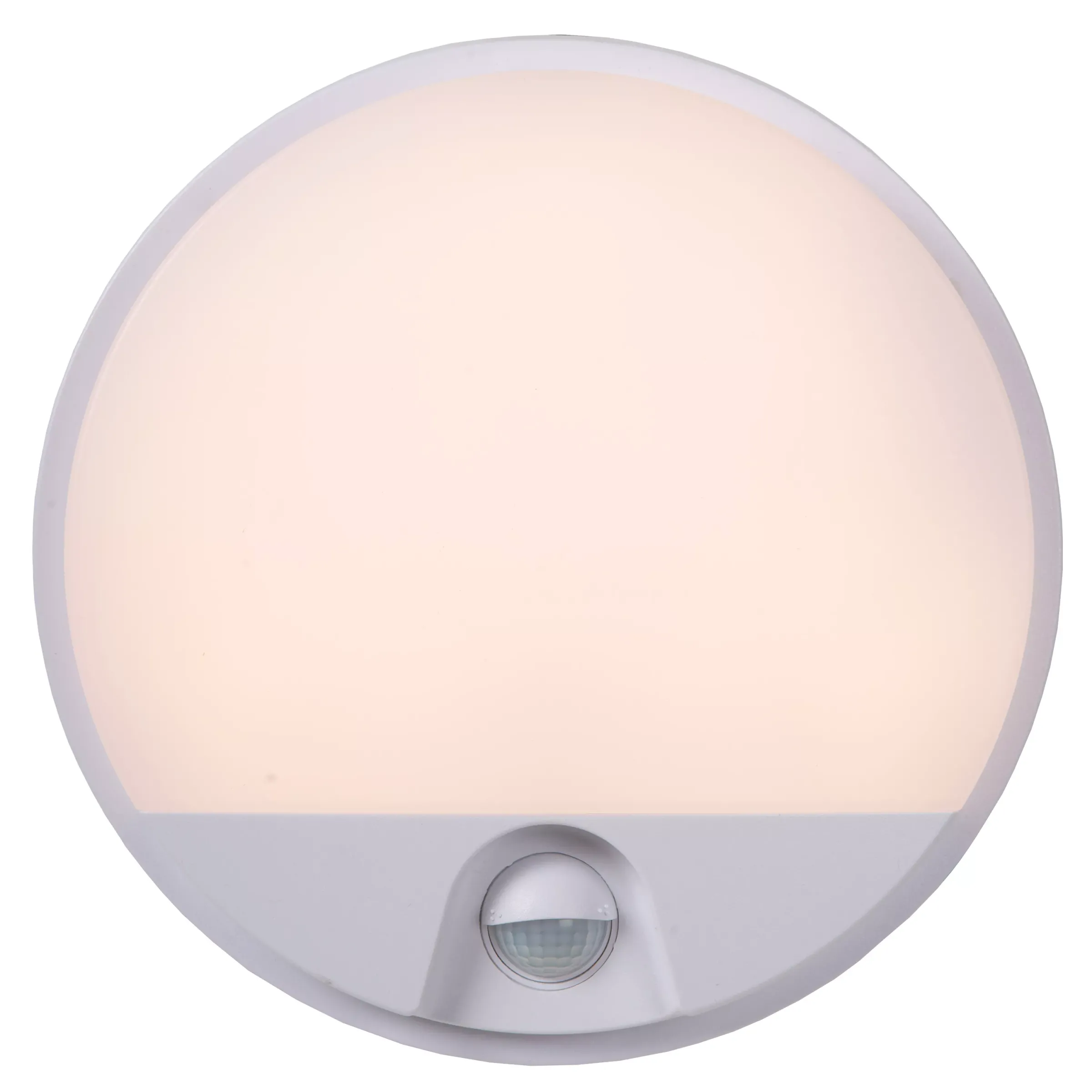 HUPS IR - Wandlamp Binnen/Buiten - Ø 21 cm - LED - 1x10W 3000K - IP54 - Beweging & dag/nacht sensor - Wit*Lucide Shop