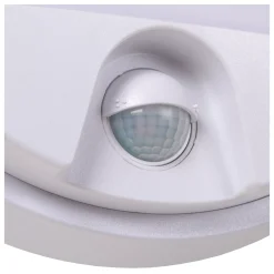 HUPS IR - Wandlamp Binnen/Buiten - Ø 21 cm - LED - 1x10W 3000K - IP54 - Beweging & dag/nacht sensor - Wit*Lucide Shop