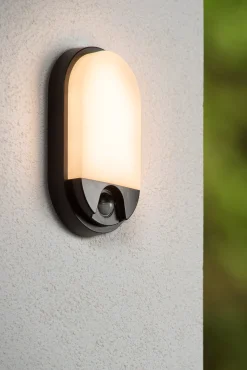 HUPS IR - Wandlamp Binnen/Buiten - LED - 1x10W 3000K - IP54 - Beweging & dag/nacht sensor - Zwart*Lucide Outlet