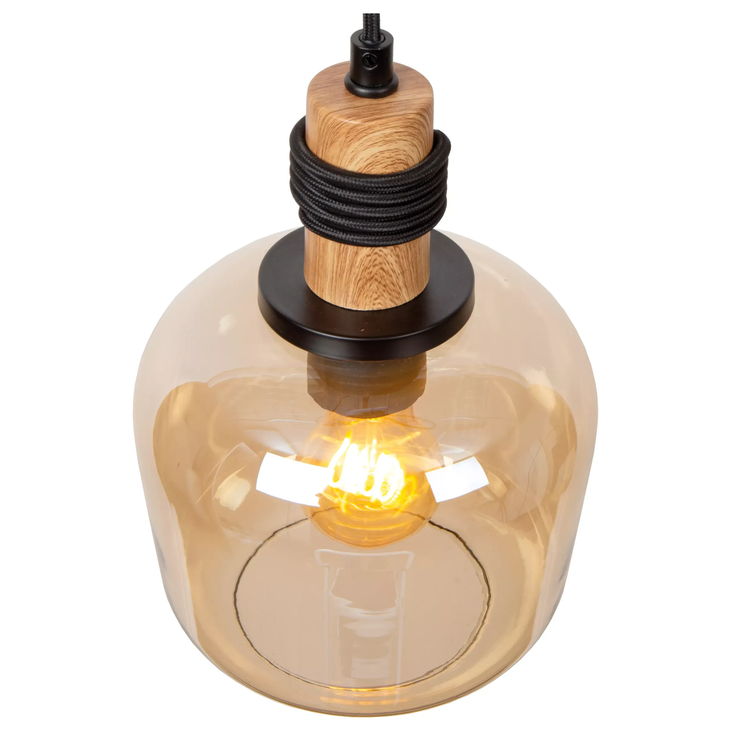 ILONA - Hanglamp - Ø 18 cm - 1xE27 - Amber*Lucide Discount