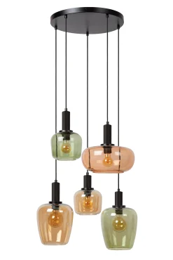 ILONA - Hanglamp - 5xE27 - Zwart*Lucide Flash Sale