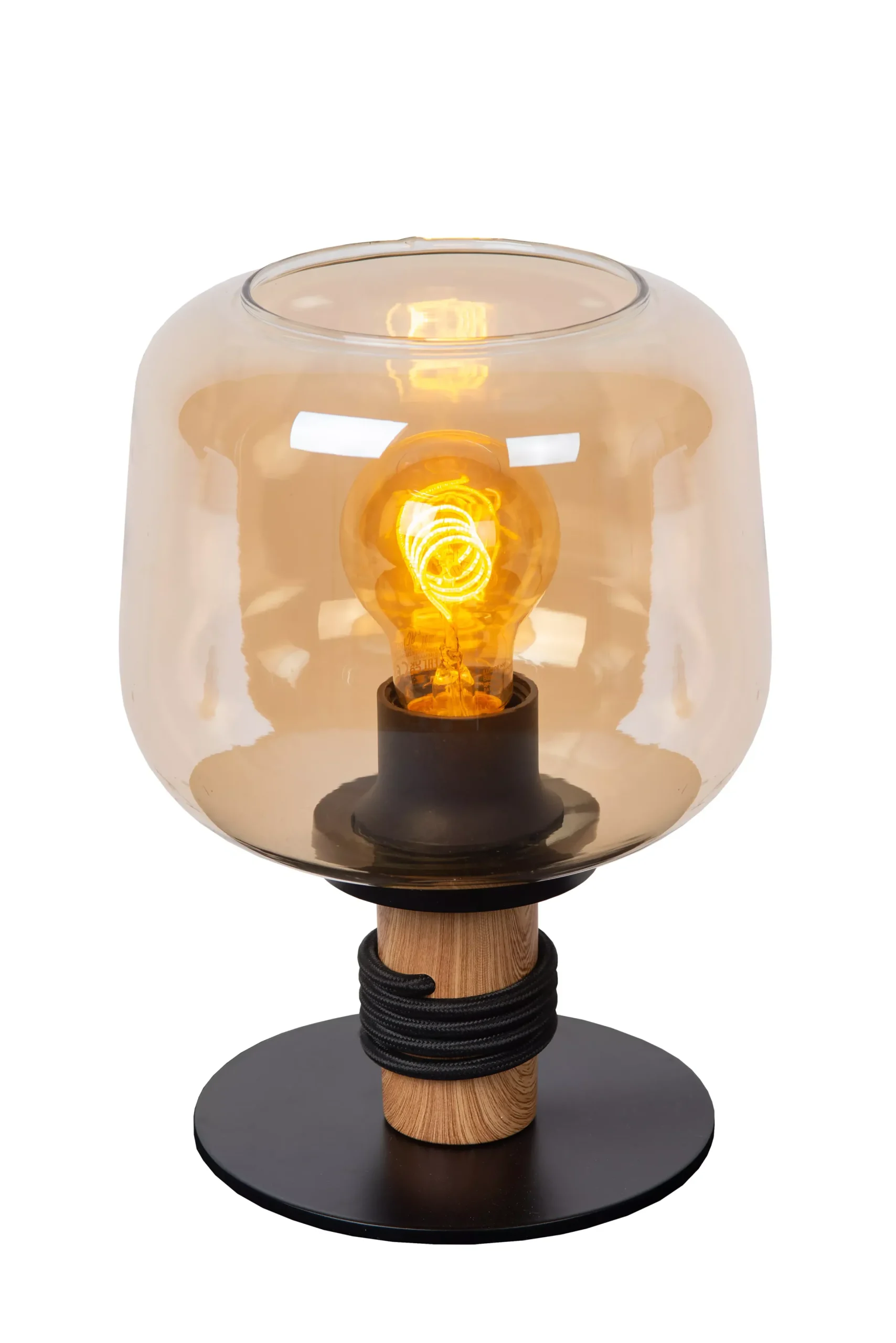 ILONA - Tafellamp - Ø 18 cm - 1xE27 - Amber*Lucide Best Sale
