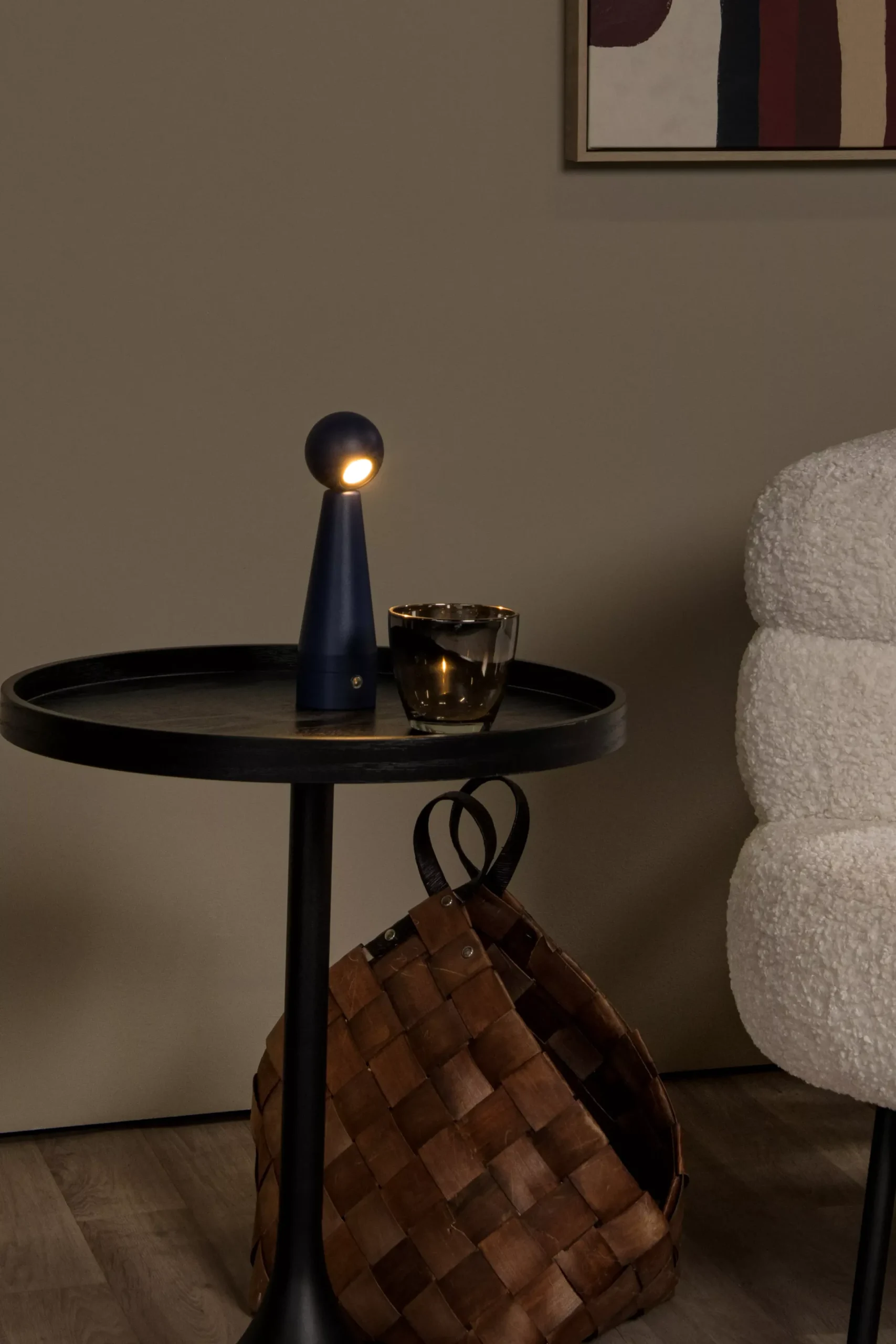 IPSOS - Oplaadbare Tafellamp - Accu/Batterij - LED Dim to warm - 1x3W 3000K/3200K - Blauw*Lucide Outlet