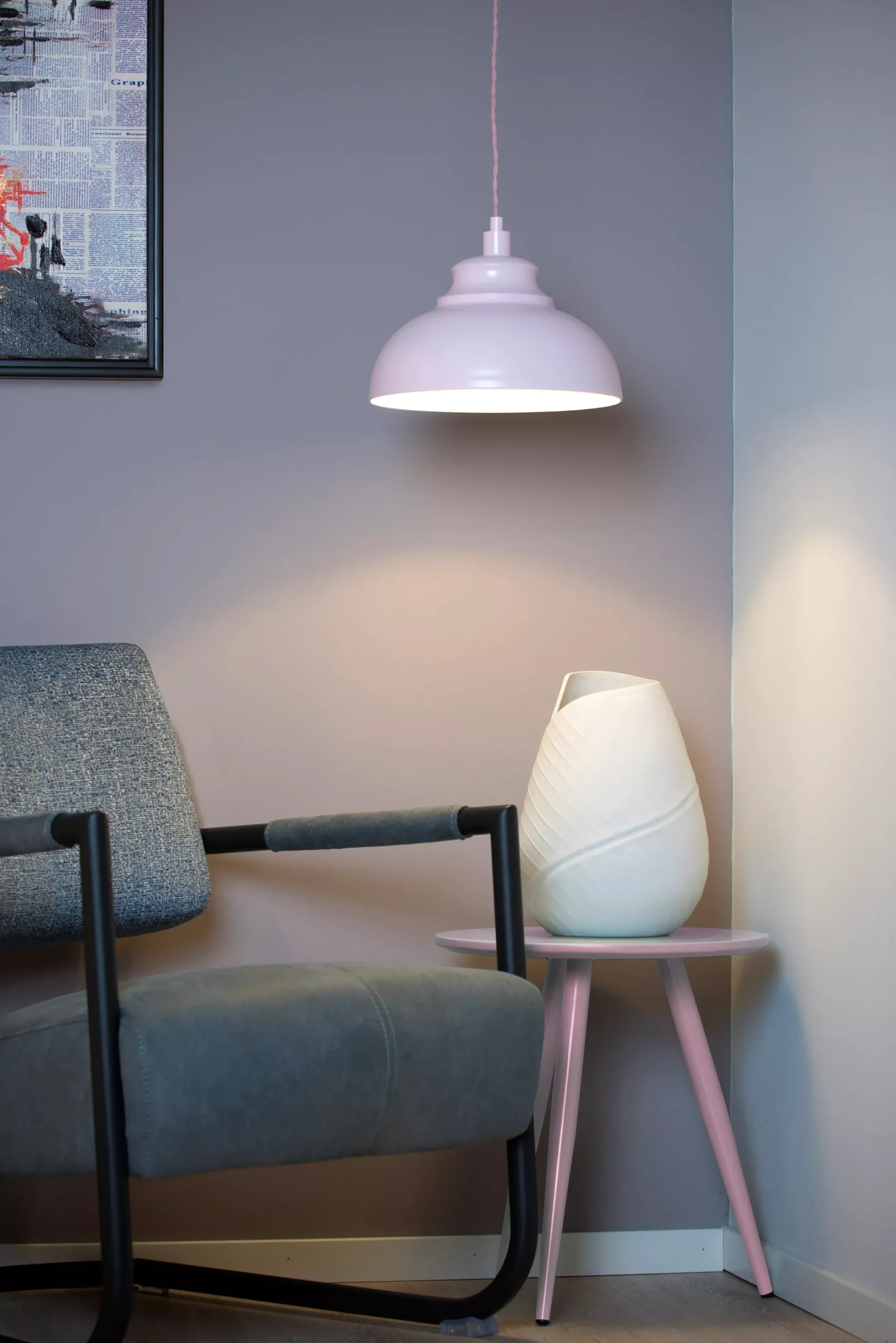 ISLA - Hanglamp - Ø 29 cm - 1xE14 - Roze*Lucide Clearance