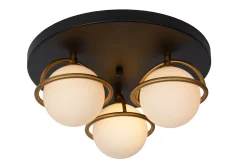 ISOBEL - Plafonnière Badkamer - Ø 38 cm - 3xG9 - IP44 - Zwart*Lucide Cheap
