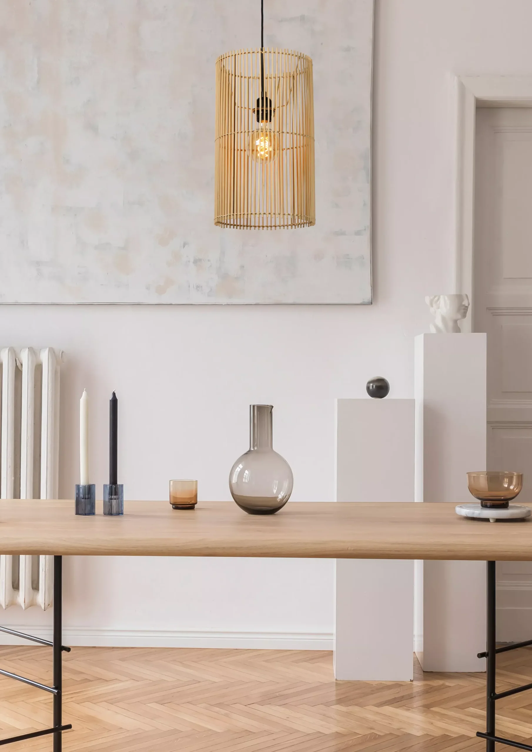 JANTINE - Hanglamp - Ø 26 cm - 1xE27 - Naturel*Lucide Online