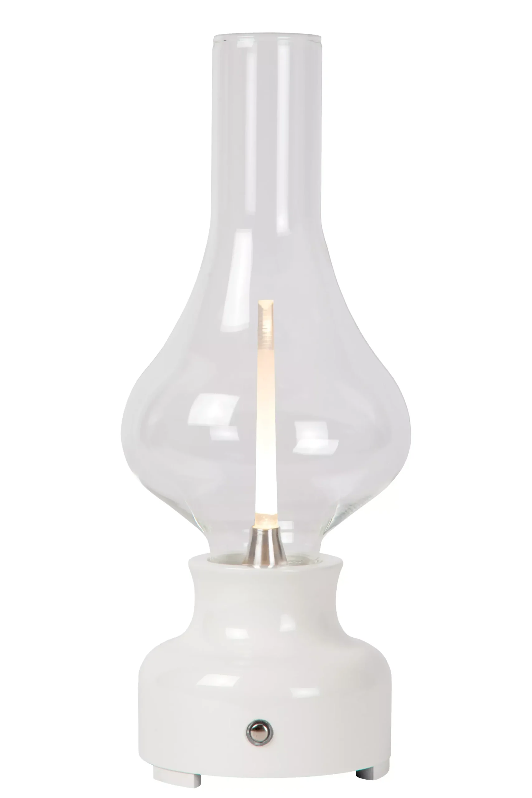 JASON - Oplaadbare Tafellamp - Accu/Batterij - Ø 12 cm - LED 3 StepDim - 1x2W 3000K - Wit*Lucide Sale