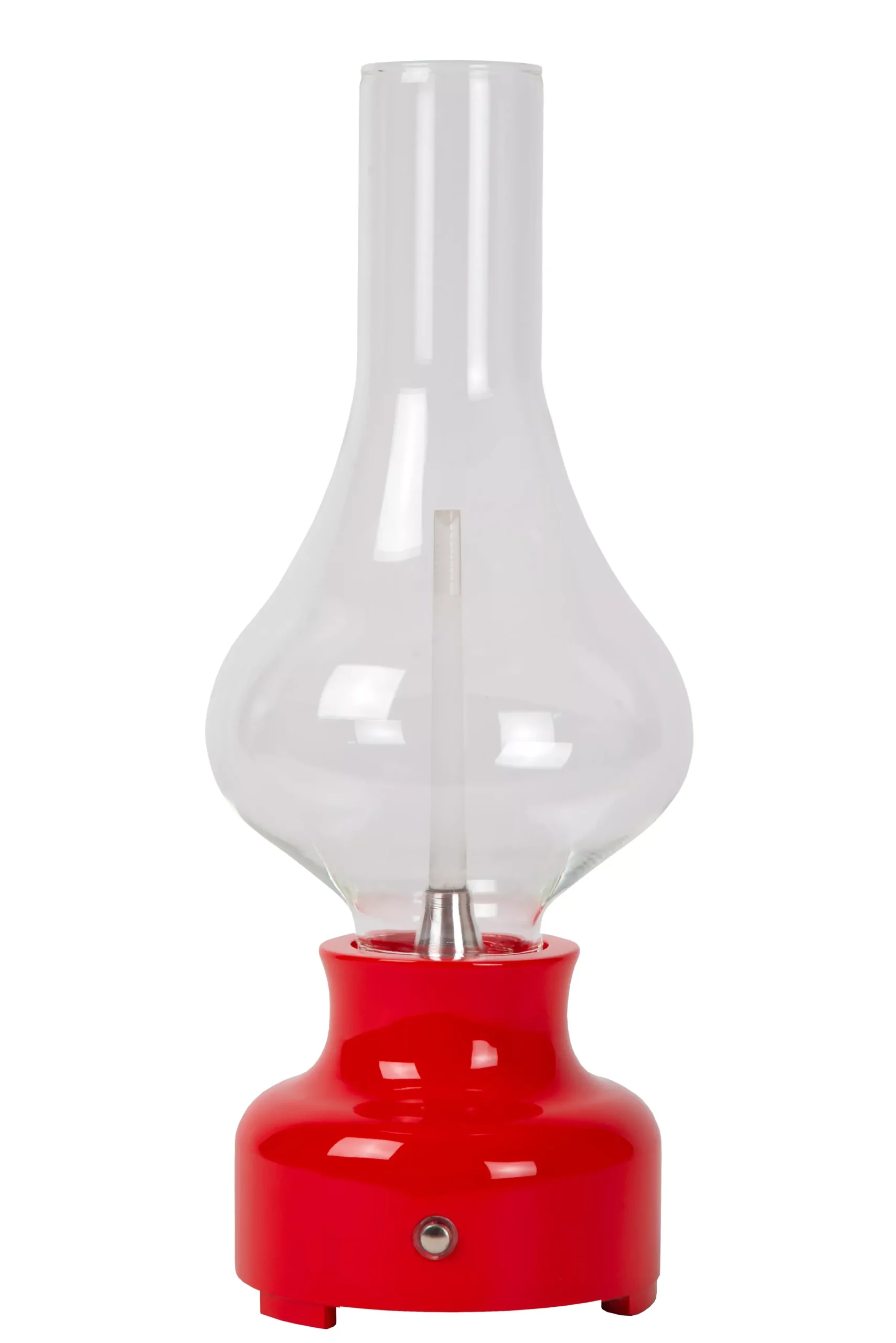 JASON - Oplaadbare Tafellamp - Accu/Batterij - Ø 12 cm - LED 3 StepDim - 1x2W 3000K - Rood*Lucide New