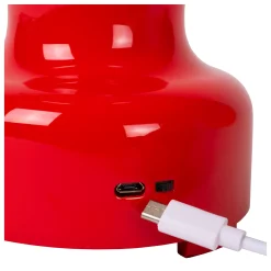 JASON - Oplaadbare Tafellamp - Accu/Batterij - Ø 12 cm - LED 3 StepDim - 1x2W 3000K - Rood*Lucide New