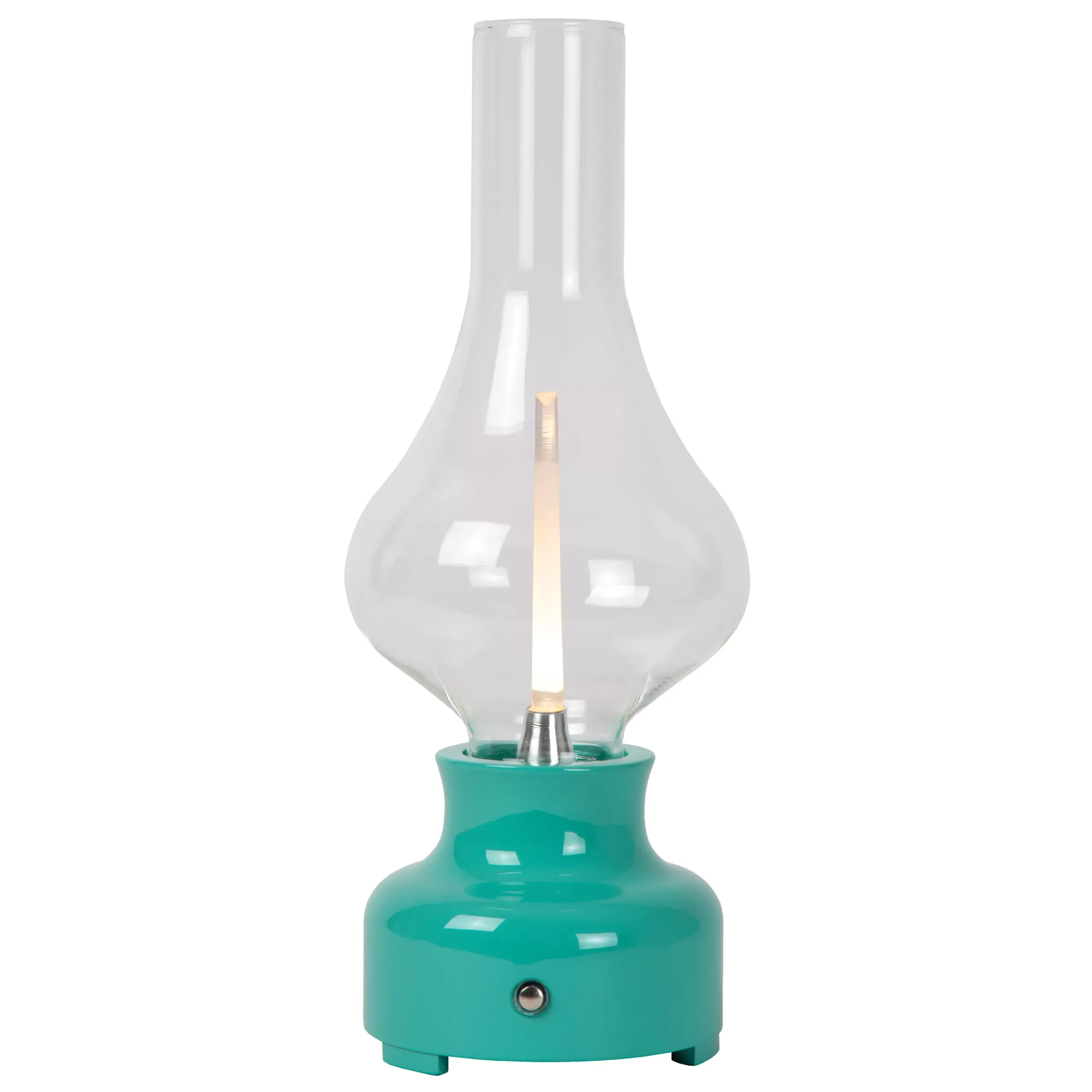 JASON - Oplaadbare Tafellamp - Accu/Batterij - Ø 12 cm - LED 3 StepDim - 1x2W 3000K - Turkoois*Lucide Fashion