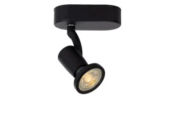 JASTER-LED - Plafondspot - LED - GU10 - 1x5W 2700K - Zwart*Lucide Best
