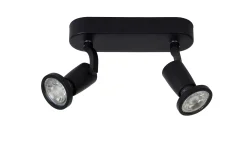 JASTER-LED - Plafondspot - LED - GU10 - 2x5W 2700K - Zwart*Lucide Sale