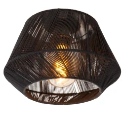 JESSICA - Plafonnière - Ø 30 cm - 1xE27 - Zwart*Lucide Fashion
