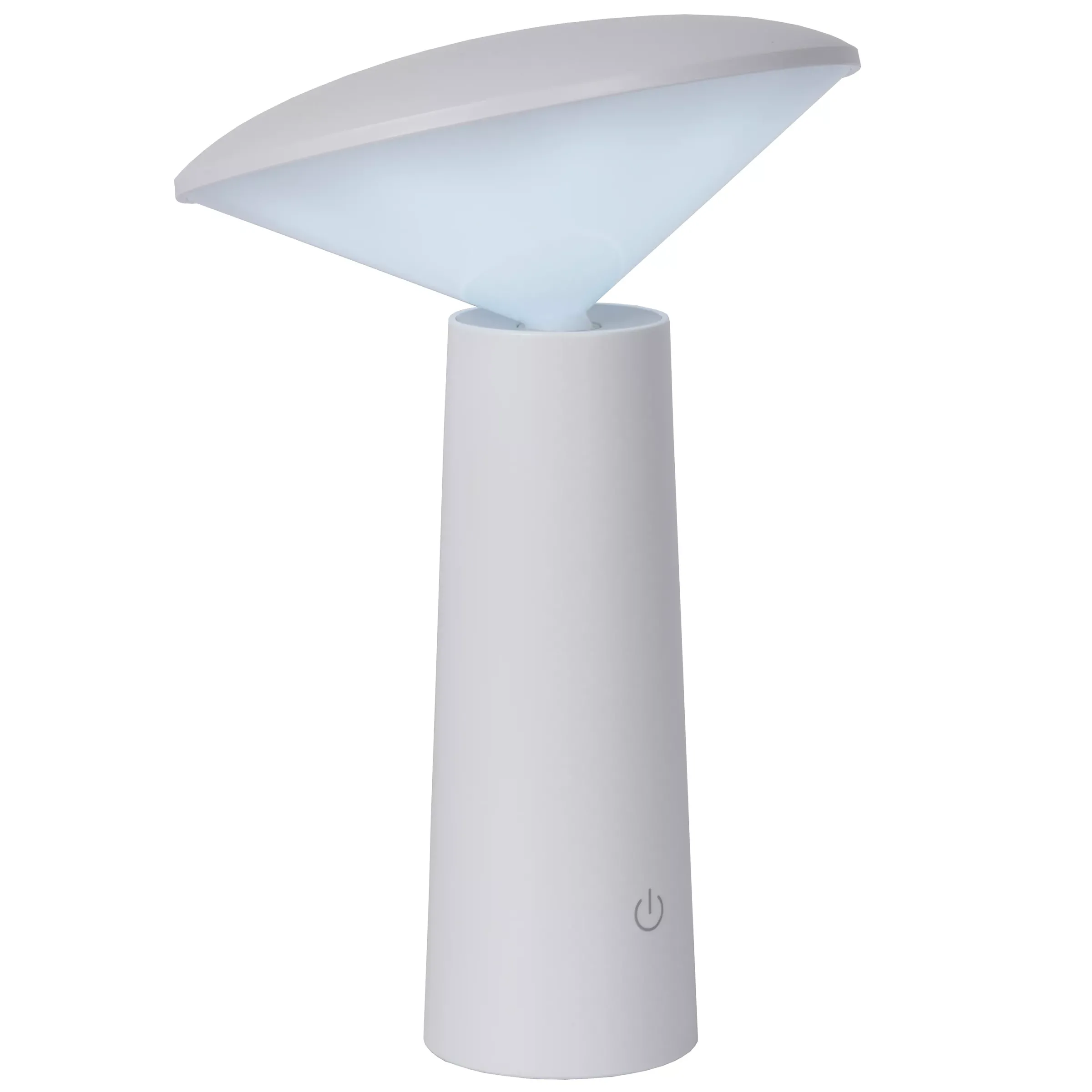 JIVE - Oplaadbare Tafellamp Binnen/Buiten - Accu/Batterij - Ø 13,7 cm - LED Dimb. - CCT - 1x3W 2800K/6500K - IP44 - Wit*Lucide Outlet
