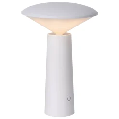 JIVE - Oplaadbare Tafellamp Binnen/Buiten - Accu/Batterij - Ø 13,7 cm - LED Dimb. - CCT - 1x3W 2800K/6500K - IP44 - Wit*Lucide Outlet