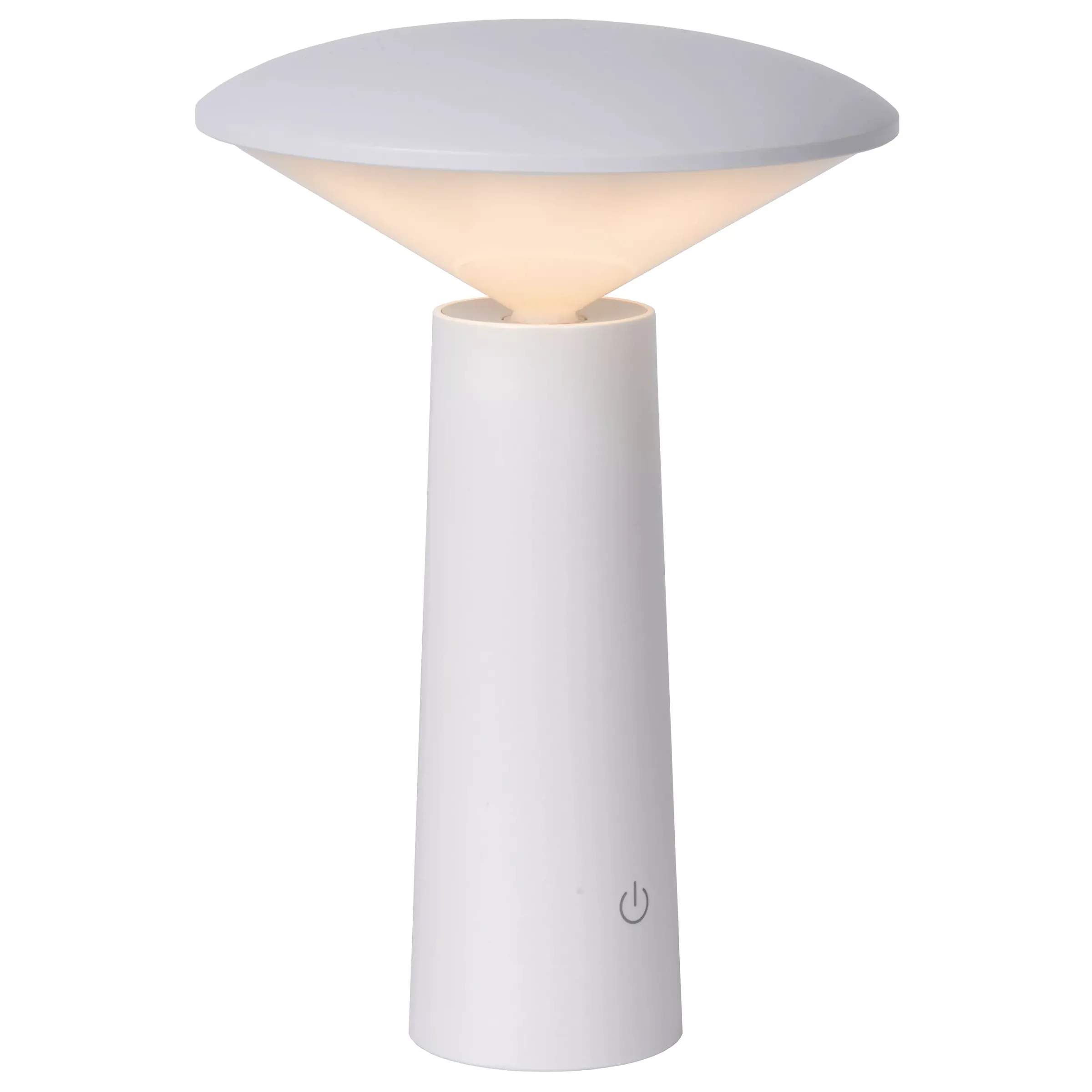 JIVE - Oplaadbare Tafellamp Binnen/Buiten - Accu/Batterij - Ø 13,7 cm - LED Dimb. - CCT - 1x3W 2800K/6500K - IP44 - Wit*Lucide Outlet