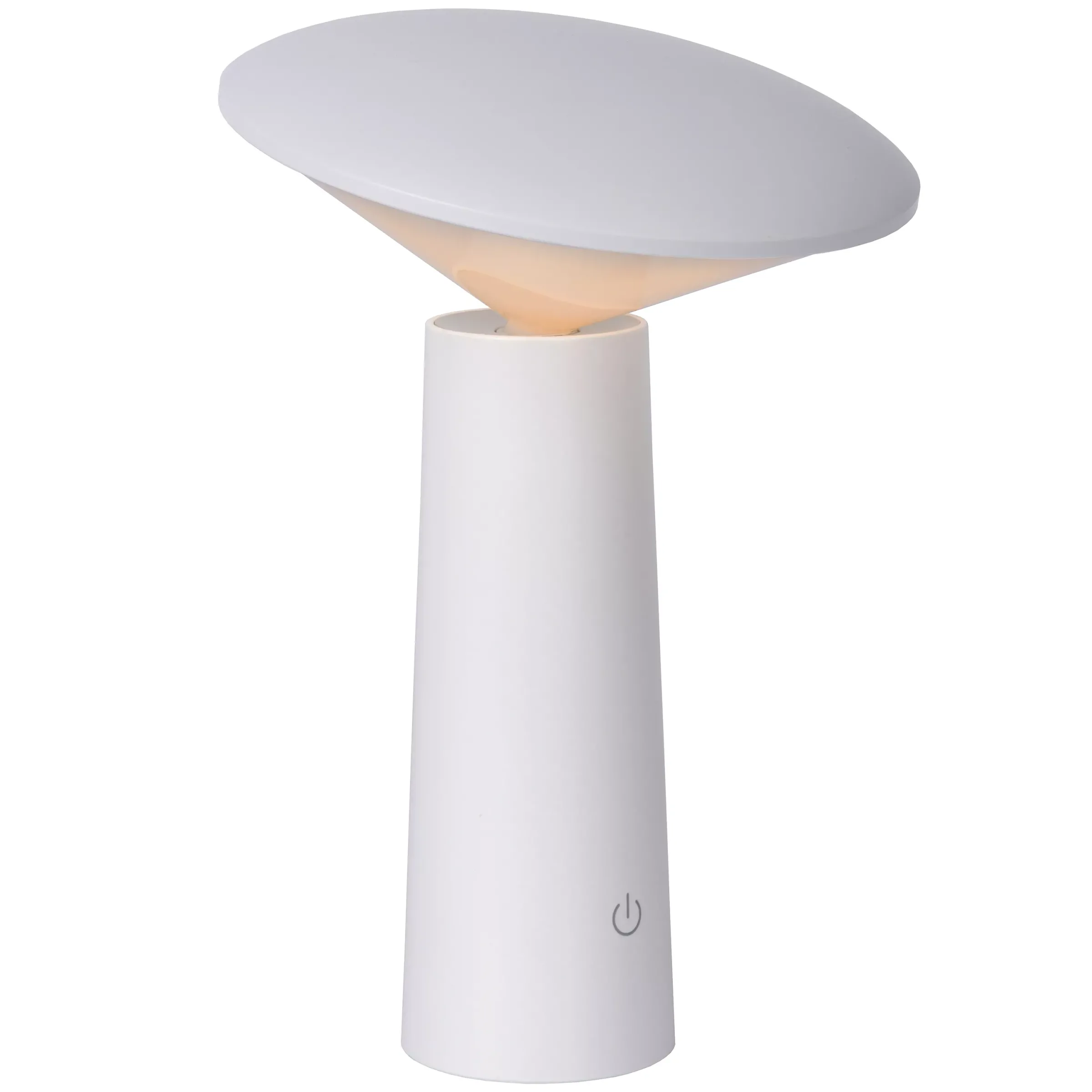 JIVE - Oplaadbare Tafellamp Binnen/Buiten - Accu/Batterij - Ø 13,7 cm - LED Dimb. - CCT - 1x3W 2800K/6500K - IP44 - Wit*Lucide Outlet