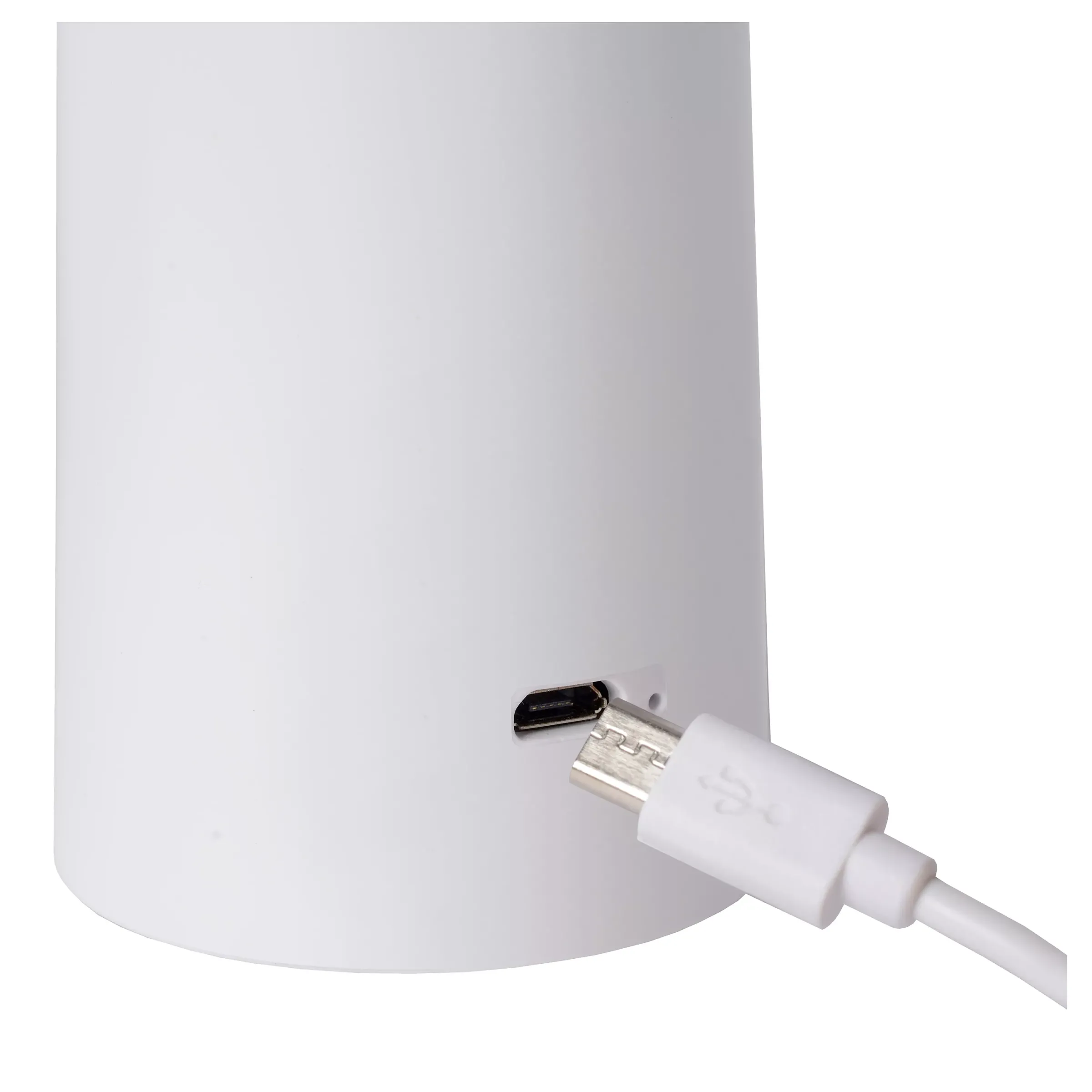 JIVE - Oplaadbare Tafellamp Binnen/Buiten - Accu/Batterij - Ø 13,7 cm - LED Dimb. - CCT - 1x3W 2800K/6500K - IP44 - Wit*Lucide Outlet