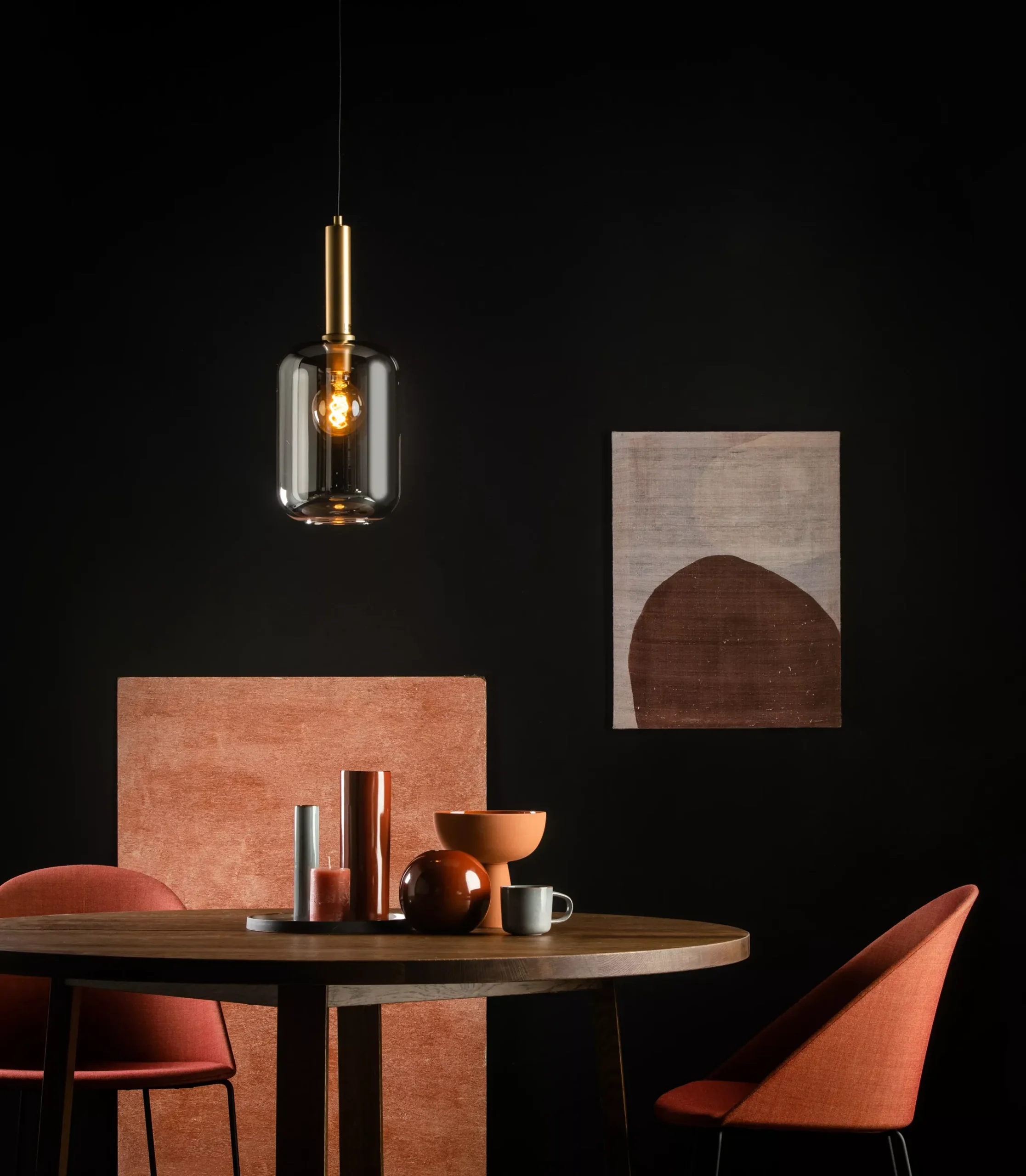 JOANET - Hanglamp - Ø 22 cm - 1xE27 - Fumé*Lucide Discount