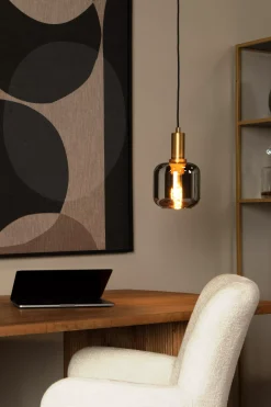 JOANET - Hanglamp - Ø 16 cm - 1xE27 - Fumé*Lucide Best Sale