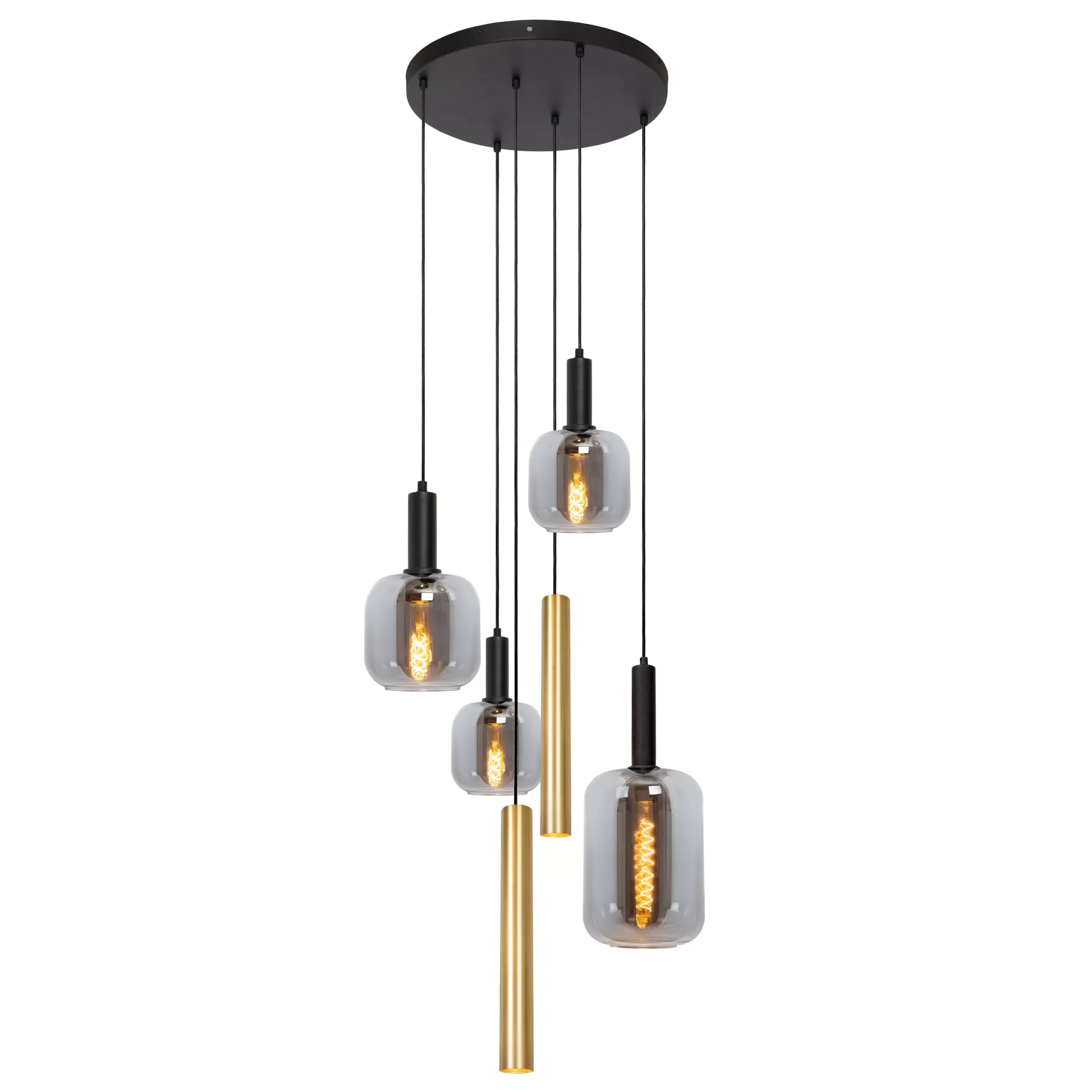 JOANET - Hanglamp - Ø 65 cm - 4xE27 - Koffie*Lucide Hot
