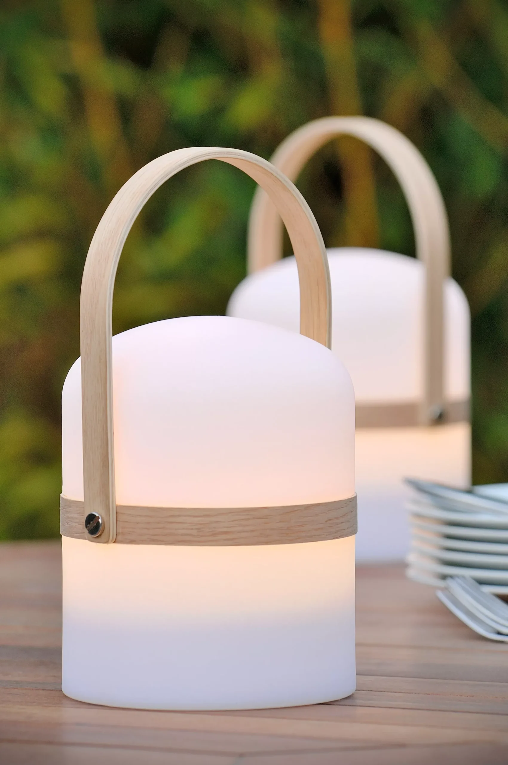 JOE - Oplaadbare Tafellamp Binnen/Buiten - Accu/Batterij - Ø 14,5 cm - LED Dim to warm - 1x3W 2800K/3200K - IP44 - Wit*Lucide Clearance
