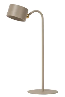 JOLAN - Oplaadbare Bureaulamp - Accu/Batterij - LED Dim to warm - 1x3,5W 2700K/5700K - Taupe*Lucide Flash Sale