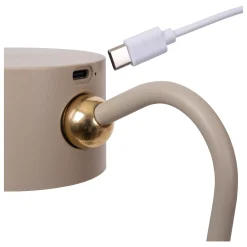 JOLAN - Oplaadbare Bureaulamp - Accu/Batterij - LED Dim to warm - 1x3,5W 2700K/5700K - Taupe*Lucide Flash Sale