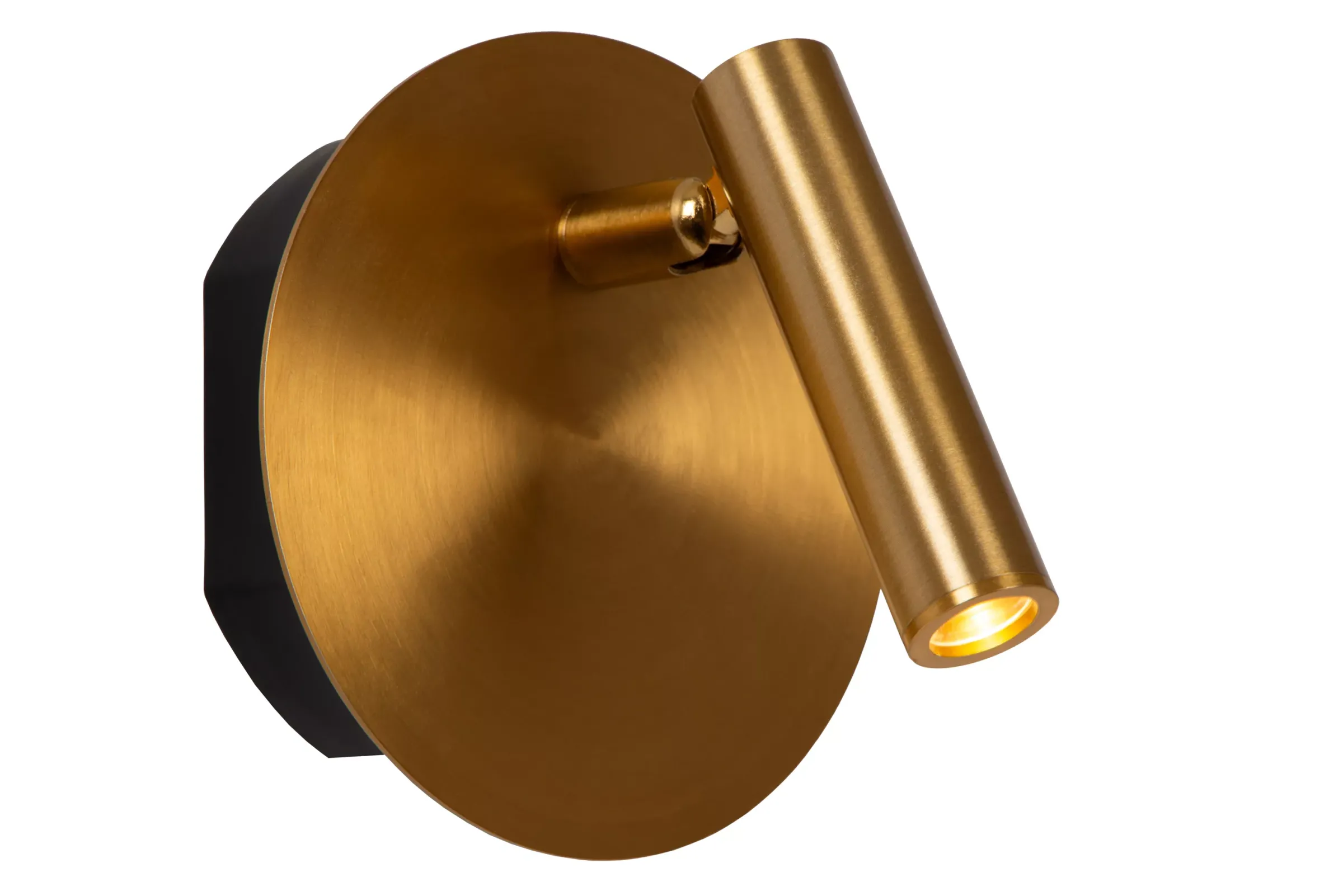JOLIJN - Oplaadbare Bedlamp / Wandlamp - Accu/Batterij - Ø 10,2 cm - LED - 1x2W 3000K - Magnetisch - Mat Goud / Messing*Lucide Sale