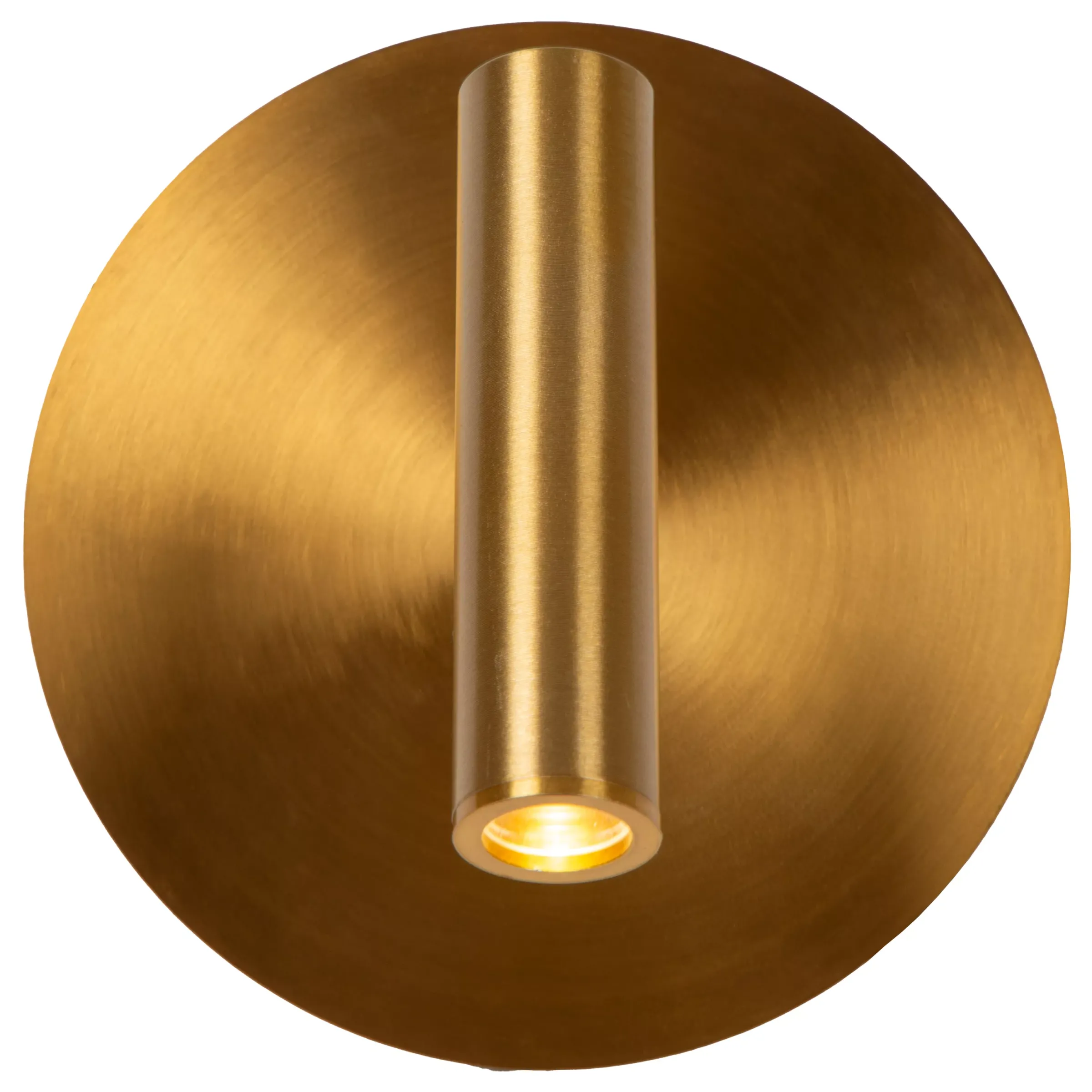 JOLIJN - Oplaadbare Bedlamp / Wandlamp - Accu/Batterij - Ø 10,2 cm - LED - 1x2W 3000K - Magnetisch - Mat Goud / Messing*Lucide Sale