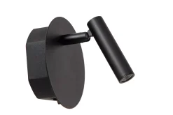 JOLIJN - Oplaadbare Bedlamp / Wandlamp - Accu/Batterij - Ø 10,2 cm - LED - 1x2W 3000K - Magnetisch - Zwart*Lucide Discount