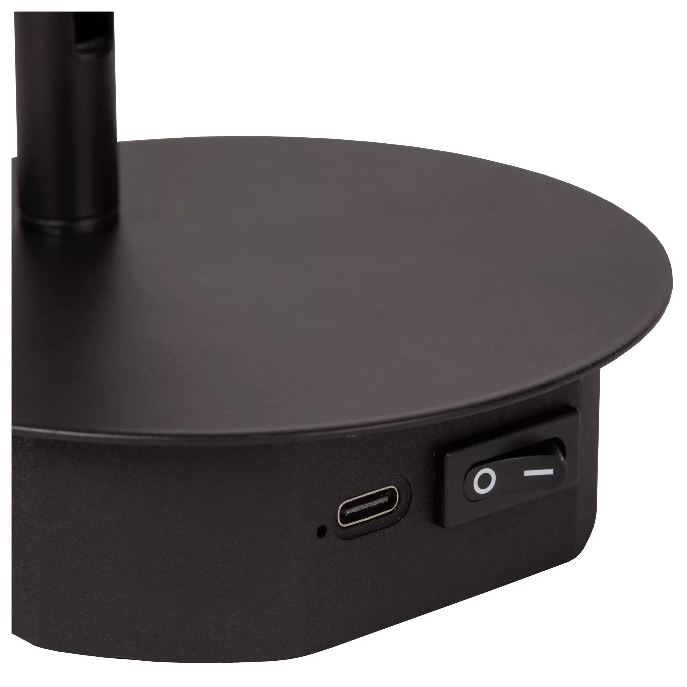 JOLIJN - Oplaadbare Bedlamp / Wandlamp - Accu/Batterij - Ø 10,2 cm - LED - 1x2W 3000K - Magnetisch - Zwart*Lucide Discount