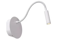 JOLIJN - Oplaadbare Bedlamp / Wandlamp - Accu/Batterij - Ø 11 cm - LED - 1x2W 3000K - Magnetisch - Wit*Lucide Hot