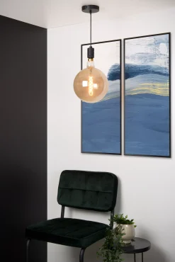 JOVA - Hanglamp - Ø 10 cm - 1xE27 - Zwart*Lucide Online