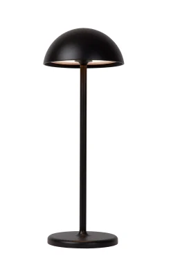 JOY - Oplaadbare Tafellamp Binnen/Buiten - Accu/Batterij - Ø 12 cm - LED Dimb. - 1x1,5W 3000K - IP54 - Zwart*Lucide Flash Sale