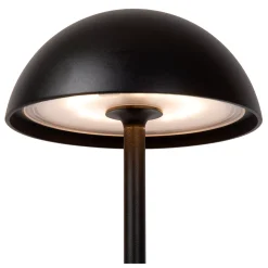 JOY - Oplaadbare Tafellamp Binnen/Buiten - Accu/Batterij - Ø 12 cm - LED Dimb. - 1x1,5W 3000K - IP54 - Zwart*Lucide Flash Sale