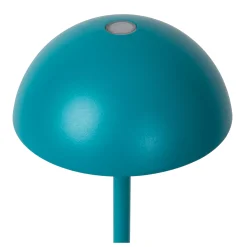 JOY - Oplaadbare Tafellamp Binnen/Buiten - Accu/Batterij - Ø 12 cm - LED Dimb. - 1x1,5W 3000K - IP54 - Turkoois*Lucide Outlet