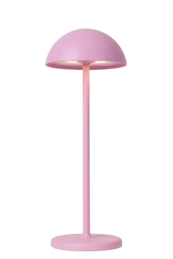JOY - Oplaadbare Tafellamp Binnen/Buiten - Accu/Batterij - Ø 12 cm - LED Dimb. - 1x1,5W 3000K - IP54 - Roze*Lucide Discount