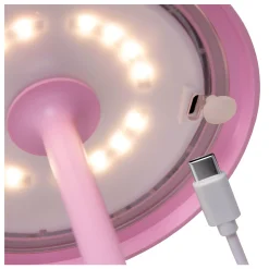 JOY - Oplaadbare Tafellamp Binnen/Buiten - Accu/Batterij - Ø 12 cm - LED Dimb. - 1x1,5W 3000K - IP54 - Roze*Lucide Discount