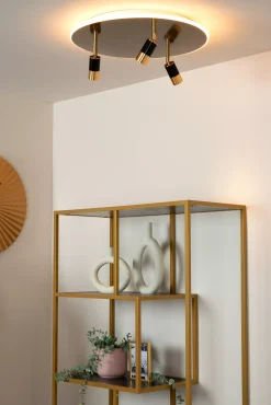JUBEL - Plafonnière - Ø 48 cm - LED - CCT - 2700K - Mat Goud / Messing*Lucide Online