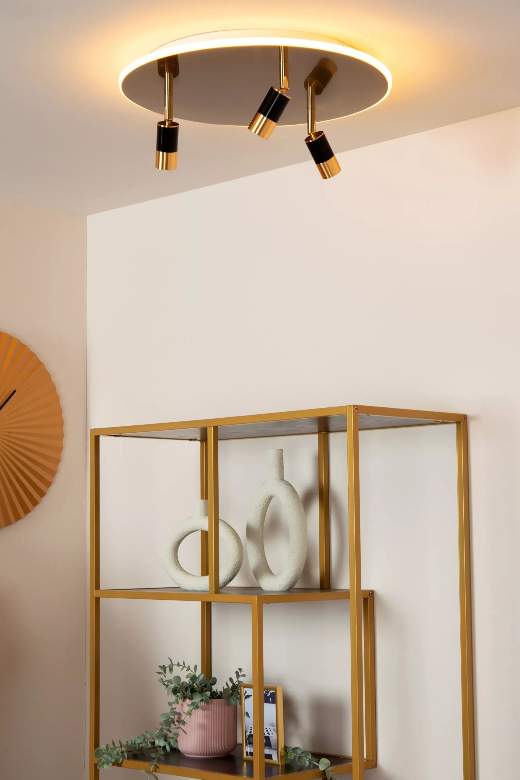 JUBEL - Plafonnière - Ø 48 cm - LED - CCT - 2700K - Mat Goud / Messing*Lucide Online