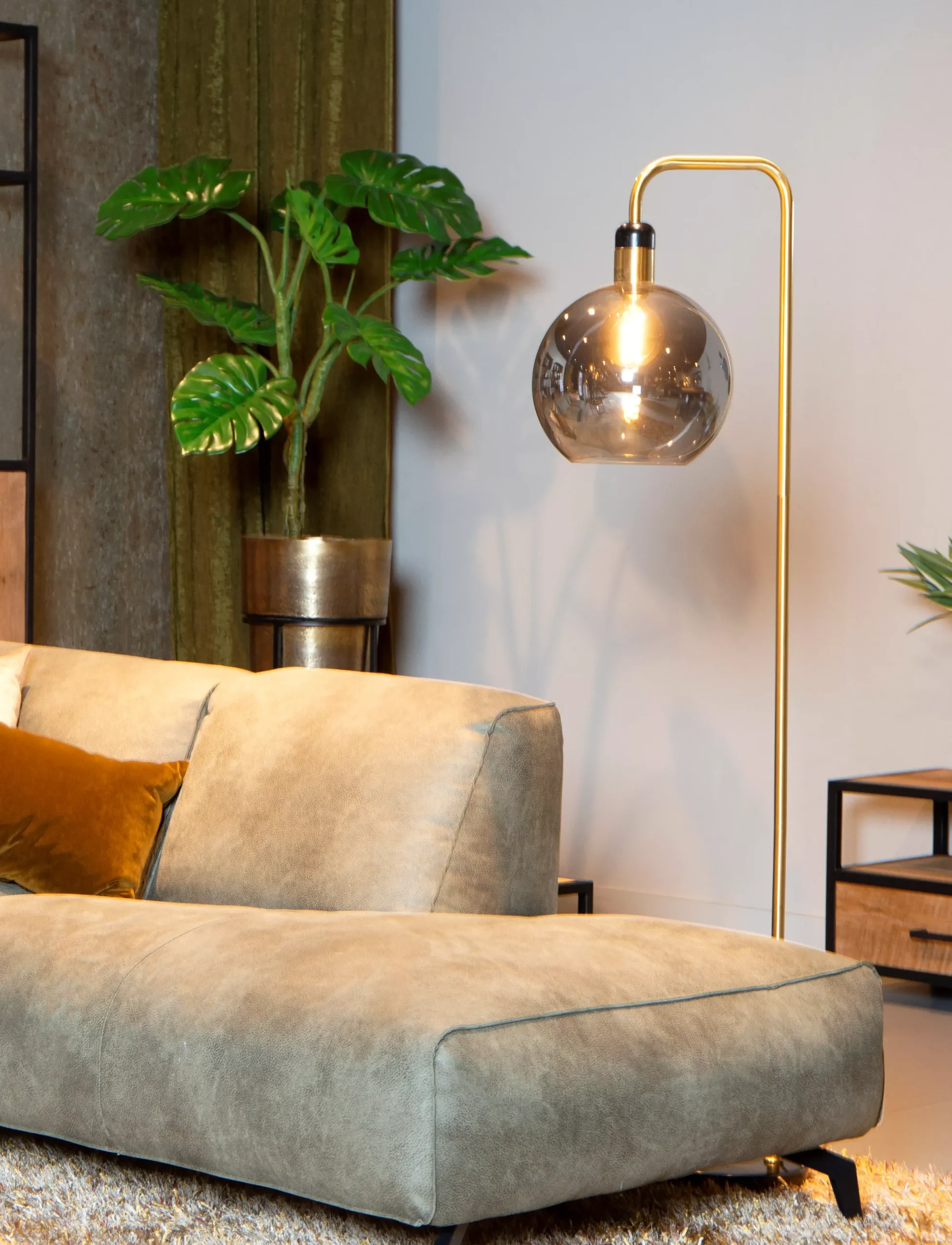 JULIUS - Vloerlamp - Ø 28 cm - 1xE27 - Fumé*Lucide New