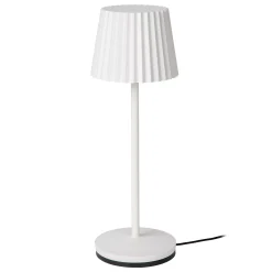 JUSTINE - Oplaadbare Tafellamp Binnen/Buiten - Accu/Batterij - LED Dimb. - 1x2W 2700K - IP54 - Met draadloos oplaadstation - Wit*Lucide Sale