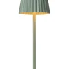 JUSTINE - Oplaadbare Tafellamp Binnen/Buiten - Accu/Batterij - LED Dimb. - 1x2W 2700K - IP54 - Met draadloos oplaadstation - Groen*Lucide Flash Sale