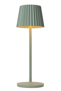 JUSTINE - Oplaadbare Tafellamp Binnen/Buiten - Accu/Batterij - LED Dimb. - 1x2W 2700K - IP54 - Met draadloos oplaadstation - Groen*Lucide Flash Sale
