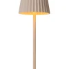 JUSTINE - Oplaadbare Tafellamp Binnen/Buiten - Accu/Batterij - LED Dimb. - 1x2W 2700K - IP54 - Met draadloos oplaadstation - Beige*Lucide New
