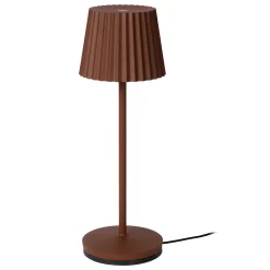 JUSTINE - Oplaadbare Tafellamp Binnen/Buiten - Accu/Batterij - LED Dimb. - 1x2W 2700K - IP54 - Met draadloos oplaadstation - Roest bruin*Lucide New